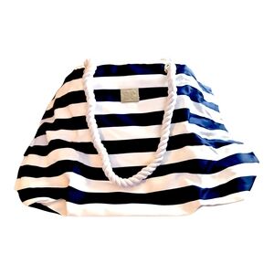 Bang & Carsen Large Waterproof Striped Beach Nautical Striped Tote Bag